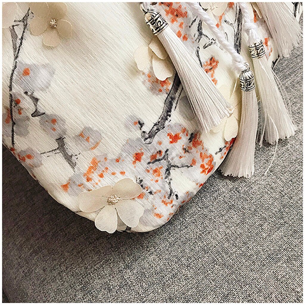 Retro Embroidery Crossbody Bag Luxury Handbags Women Bags Lace Drawstring Bucket Bag Drawstring Small Shoulder Bag #20
