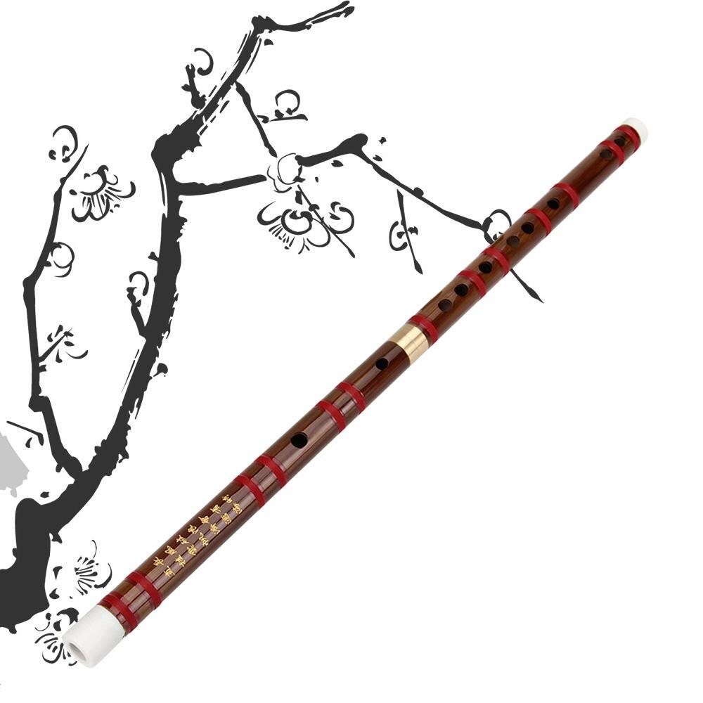 Kinesisk musikinstrument traditionel håndlavet dizi bambus fløjte i defg nøgletone: E tone