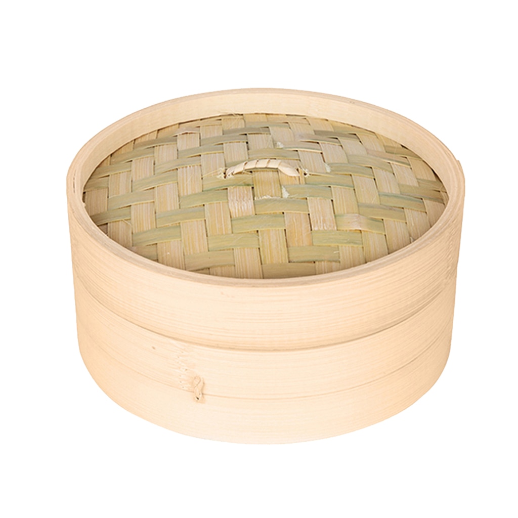 Bamboo Steamer Basket Asian Food Steamer Chinese Steamer for Cooking Dim Sum, Buns, Dumplings, Vegetables, Brown