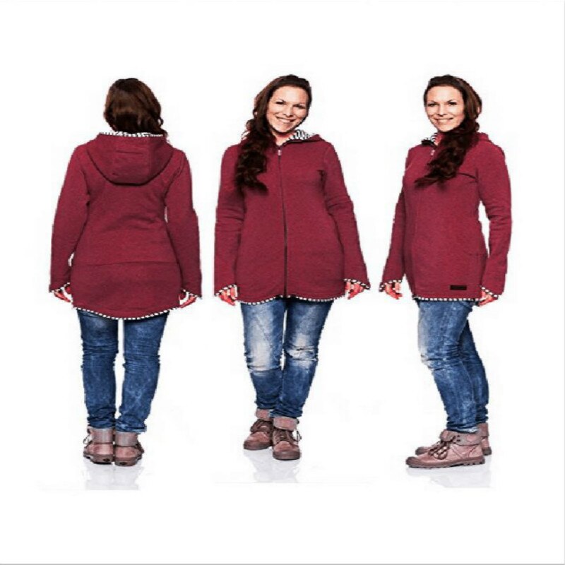 Gravidrockar gravid kängurukappa vinterjacka för gravida ytterkläder långärmade solida outfits kläder jackor