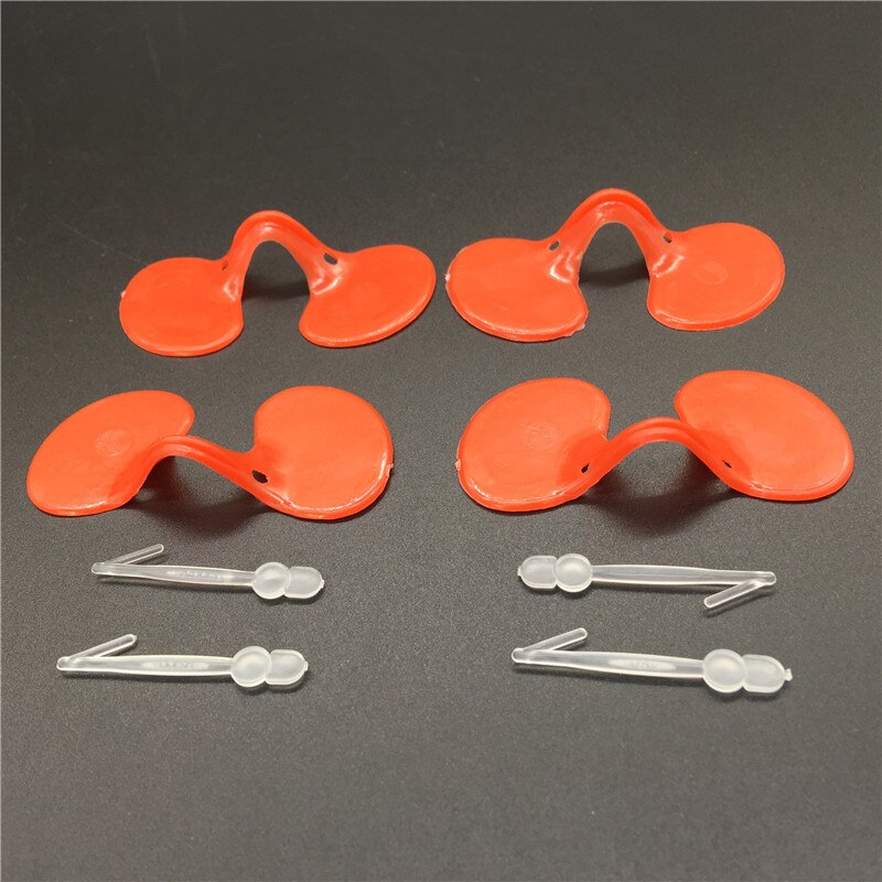 50 Pcs Chicken Glasses Red Plastic Material No. Perforated Anti-pecking Chickens Chicken Supplies Equipment Goggles