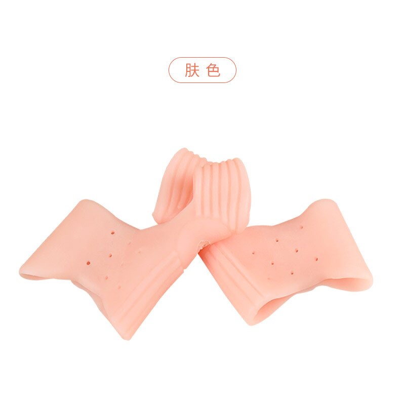 2Pcs Silicone Hallux Valgus Toe Separator Silicone Insoles Toe Overlapping Pain Relieve Spreader Foot Protector Inserts Orthosis: Light Grey