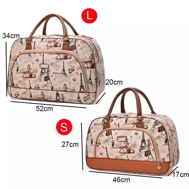 Women Travel Bags PU Leather Large Capacity Waterproof Print Luggage Duffle Bag Men Casual Travelling Weekend Bags