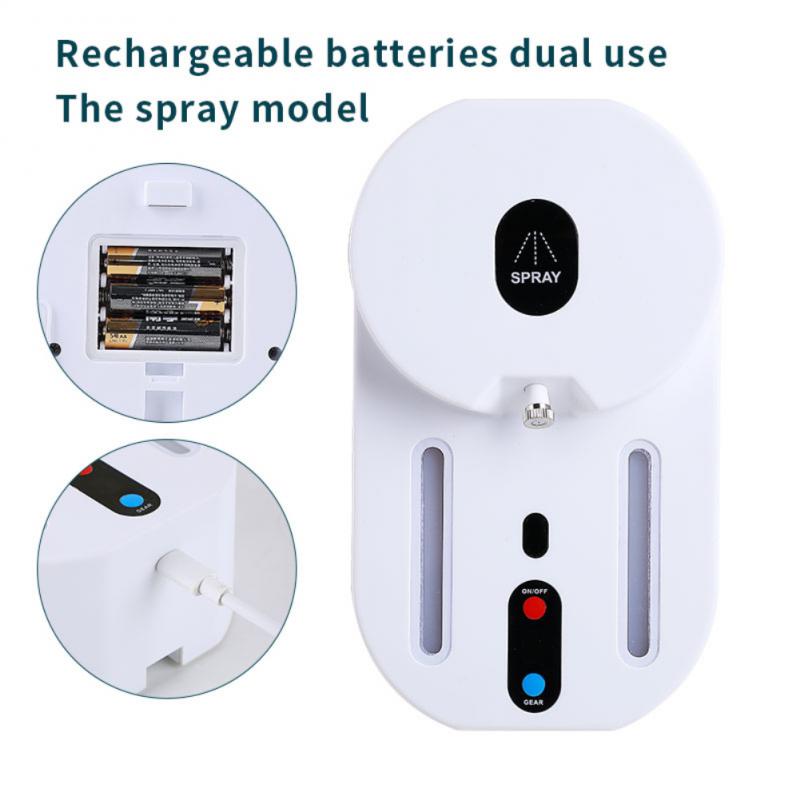 600ML Automatic Sensor Soap Dispenser USB Charging Intelligent Induction Hand Sanitizer Spray Liquid Foam Kitchen Bathroom Tools: 02 USB rechargeable