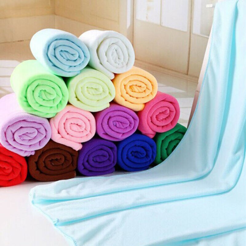 Snel drogende handdoek van vezel, microvezel, absorberend strandhanddoek, 70 x 140cm draagbare handdoek, jurk, dames, nachtkleding, spa, lichaamspakking