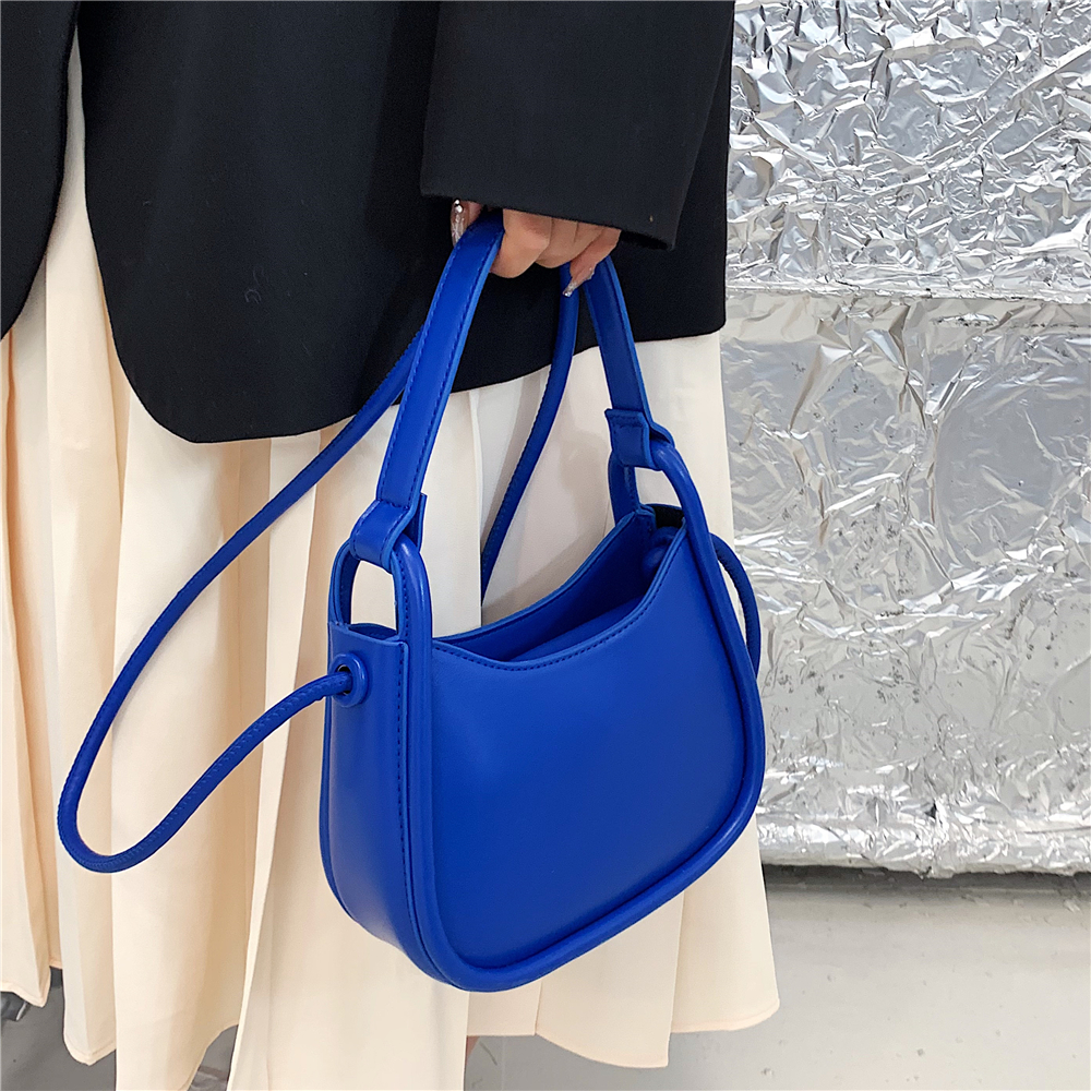 Burminsa Trendy Small Armpit Shoulder Bags For Women Brand Half Moon Crossbody Ladies Purses And Handbags Spring 2022