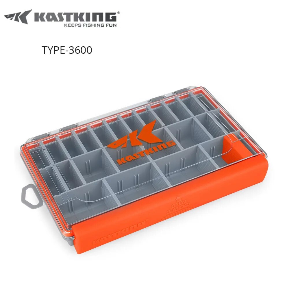 KastKing HyperSeal Waterdichte Vis Tackle Box - 3600 & 3700 Bakken - Verwijderbare Verdelers: Wit