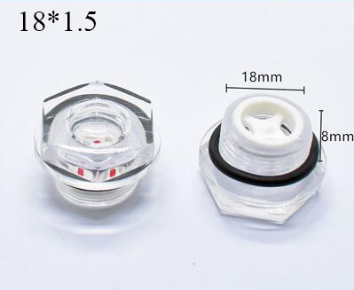 16/18/20/22/24/26/27/30/33/36/42mm*1.5 gevinddiameter luftkompressorindikator plast sekskant olievæskeniveau skueglas: Rød