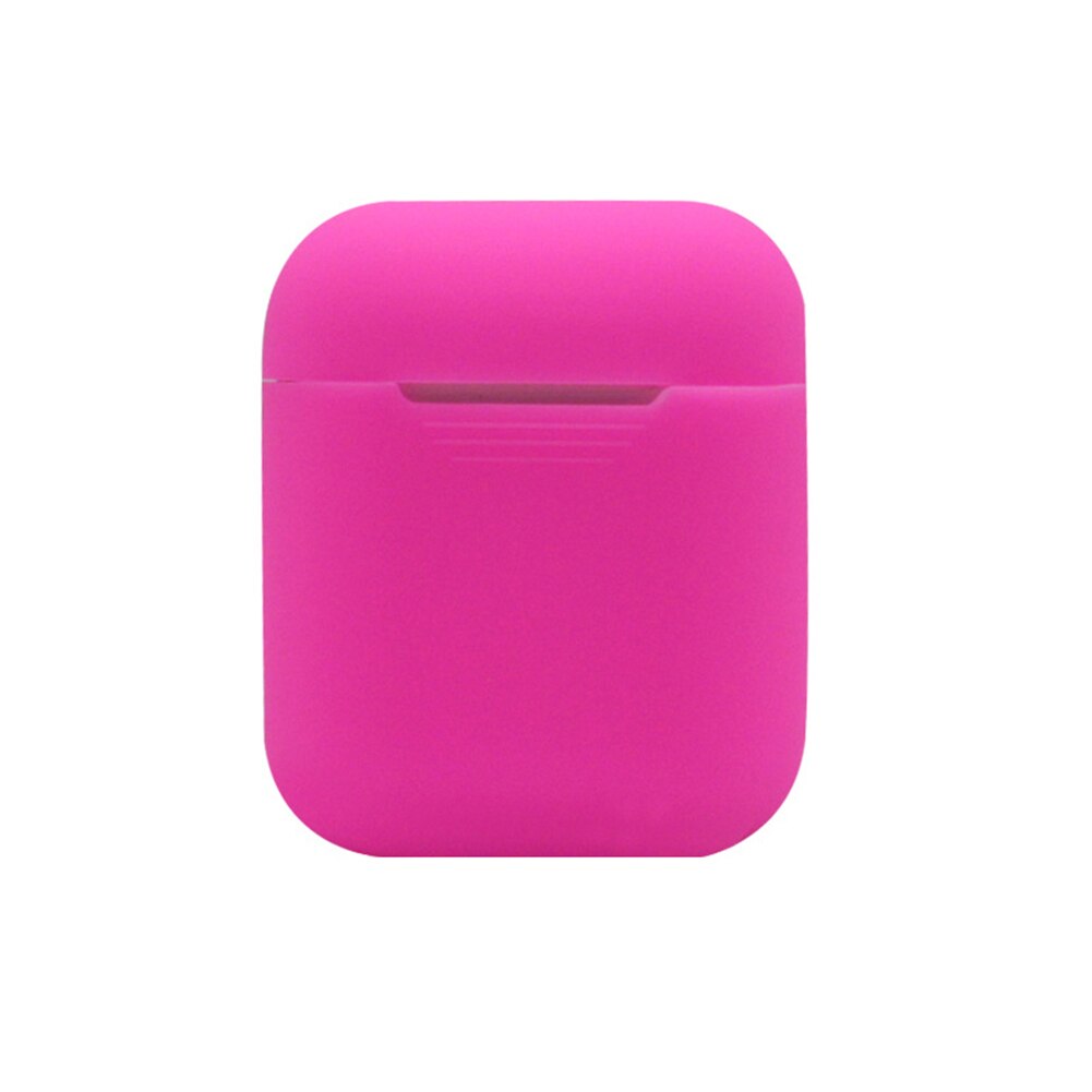 Funda de silicona blanda para auriculares carcasa a prueba de golpes protección a prueba de golpes para Apple Airpods: Rosa