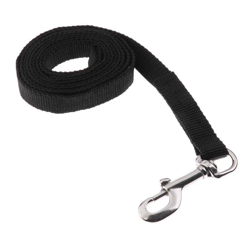6.56 feet Equestrian Horse Lead Rope Cotton Weave Webbing Rein with Solid Snap Clip Tail Hand Wrist Loop: black