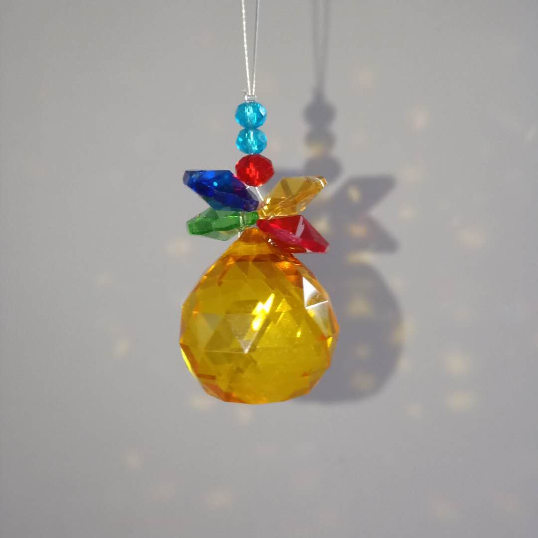 Farge diy krystaller anheng glassperler lysekrone krystaller prismer suncatcher håndlaget krystall hengende ornament hjem dekor