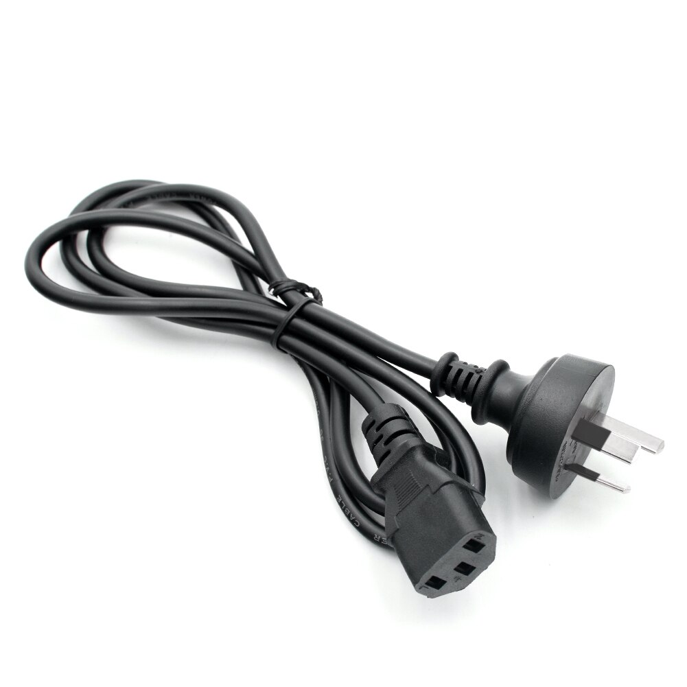 US EU UK AU 3 Prong Flat 2 Pin Plug Ac Power Cord Cable Power Cord Adapter Cable Supply For Desktop Computer Laptop Monitor