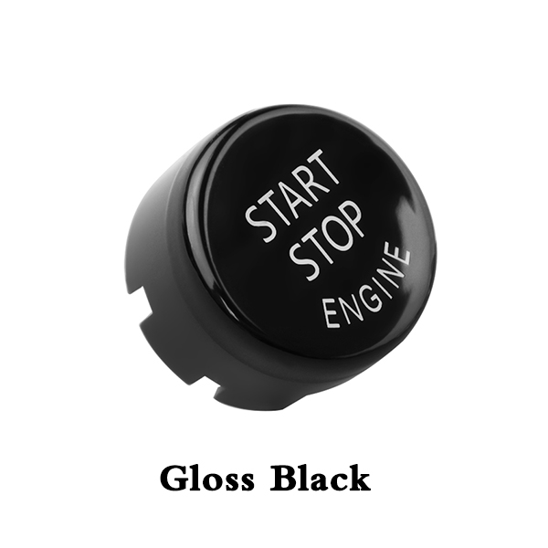 Engine Start Stop Button Cover for BMW F30 F10 F33 F15 F25 F48 X1 X3 X4 X5 X6 With Off Switch Replace Cap: Gloss Black