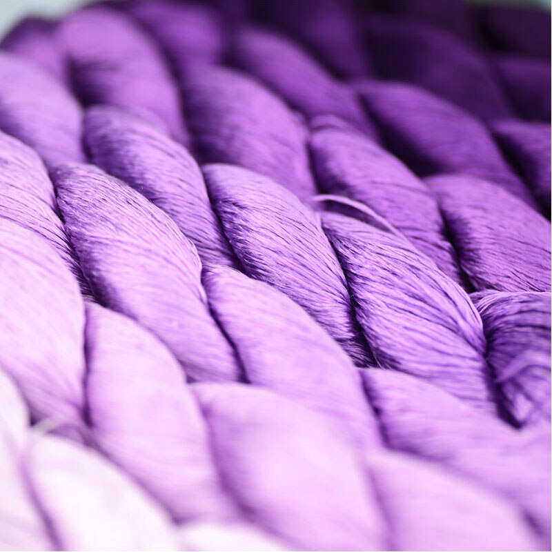 100% silk thread hand embroidery embroider cross stitch 1pcs 400m silk embroidery thread Taro purple series 8 pure colors