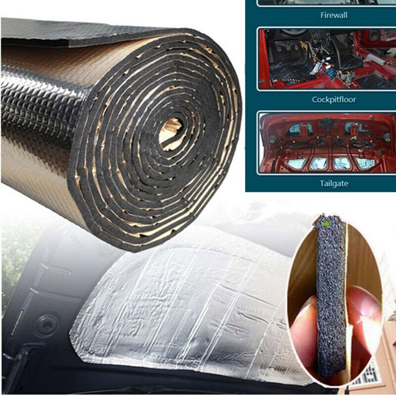 Bil lydisolering lydisoleret måtteisolering 25cm*50cm gummiskum + udskiftning af aluminiumsfolie værktøjspude