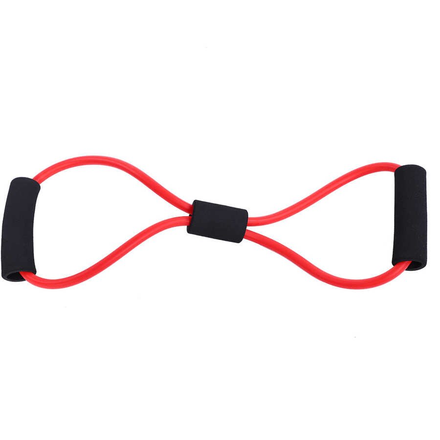 Resistance Stretch Rubber Training Rope Tube Workout Fitness Exercise Yoga: Red
