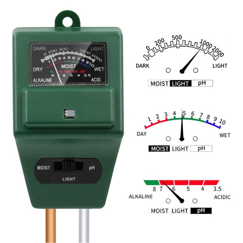 Outdoor Soil Moisture Measuring Sensor Tester Humidity Hygrometer Hydroponic Gardening Water Plant Flower Soil PH Tester Meter
