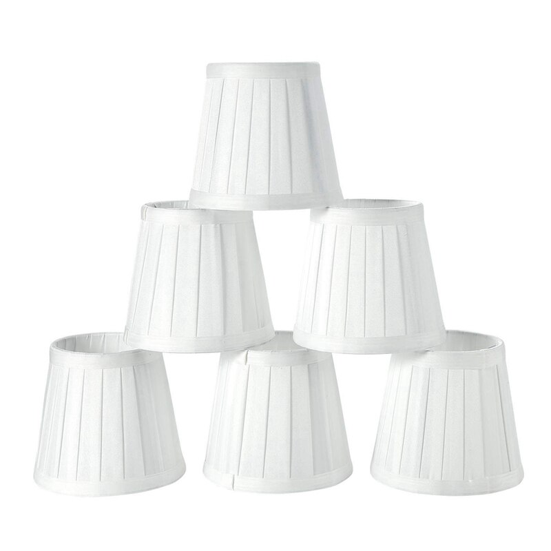 Modern European Style Droplight Wall Lamp Candle Chandelier Lamp Shade 6 Pcs Set (Solid White)