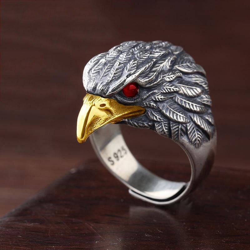 Vintage Dier Uil Tiger Snuiven Gouden Ringen Voor Mannen Punk Dominante Straat Hip-Hop Verstelbare Ring Voor Vrouwen sieraden: 82
