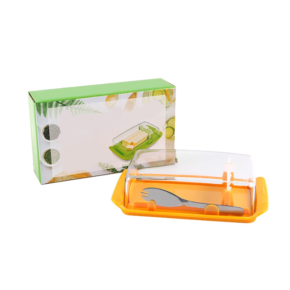 1 Set Household Butter Box For Cutting Vegetables Rectangular Container With Lid Portable Sealed Storage Dish Cheese Practical