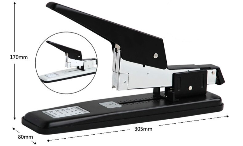 DELI Heavy duty stapler 50/80/210 sheets large arm thickening office stapler grapadora agrafeuse grampeador chancery papelaria