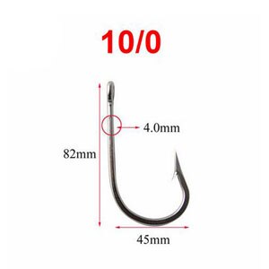 Hyaena 1PCS Stainless Steel Large Shark Fishing Hook Rigs 2 Arms 400lb Wire Leaders Big Hook Rig Fishing Tackle: 10