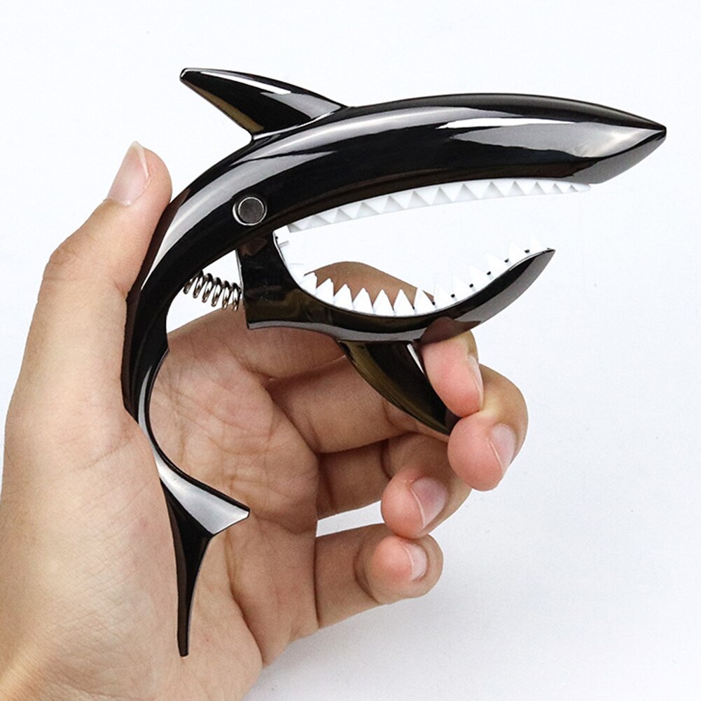 Shark Zinc alloy Metal Guitar Capo Quick Change Clamp Key Acoustic Classic Guitar Capo For Tone Adjusting
