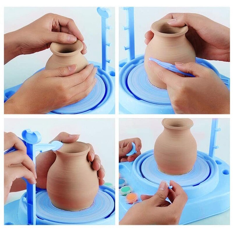 Clay Pottery Wheel Craft Kit Ceramic Machine Without Clay for Kids and Beginners