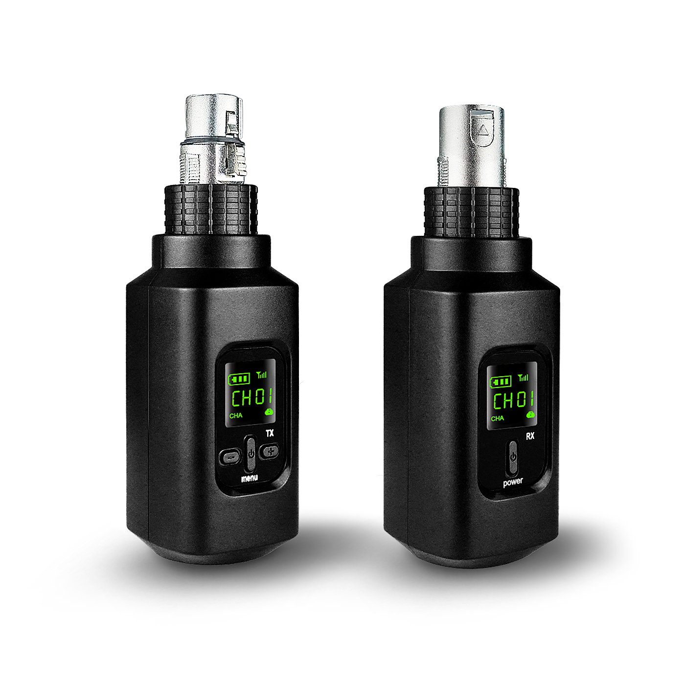 Wireless Microphone Converter XLR Transmitter and Receiver System for Dynamic and Condenser Microphone