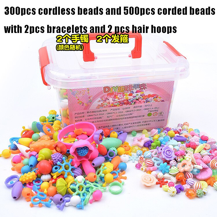 Pop Beads Snap Bead Colourful Jewelry DIY Jewelry Kit set Educational girls toys Making Necklace Bracelet and Ring: 2 beads 800pcs