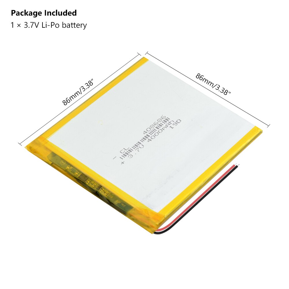 Batteria Li-ion Polimero - 3.7V 4000mAh - Batteria Sostitutiva Ricaricabile per Altoparlanti, DVR, GPS, MP3