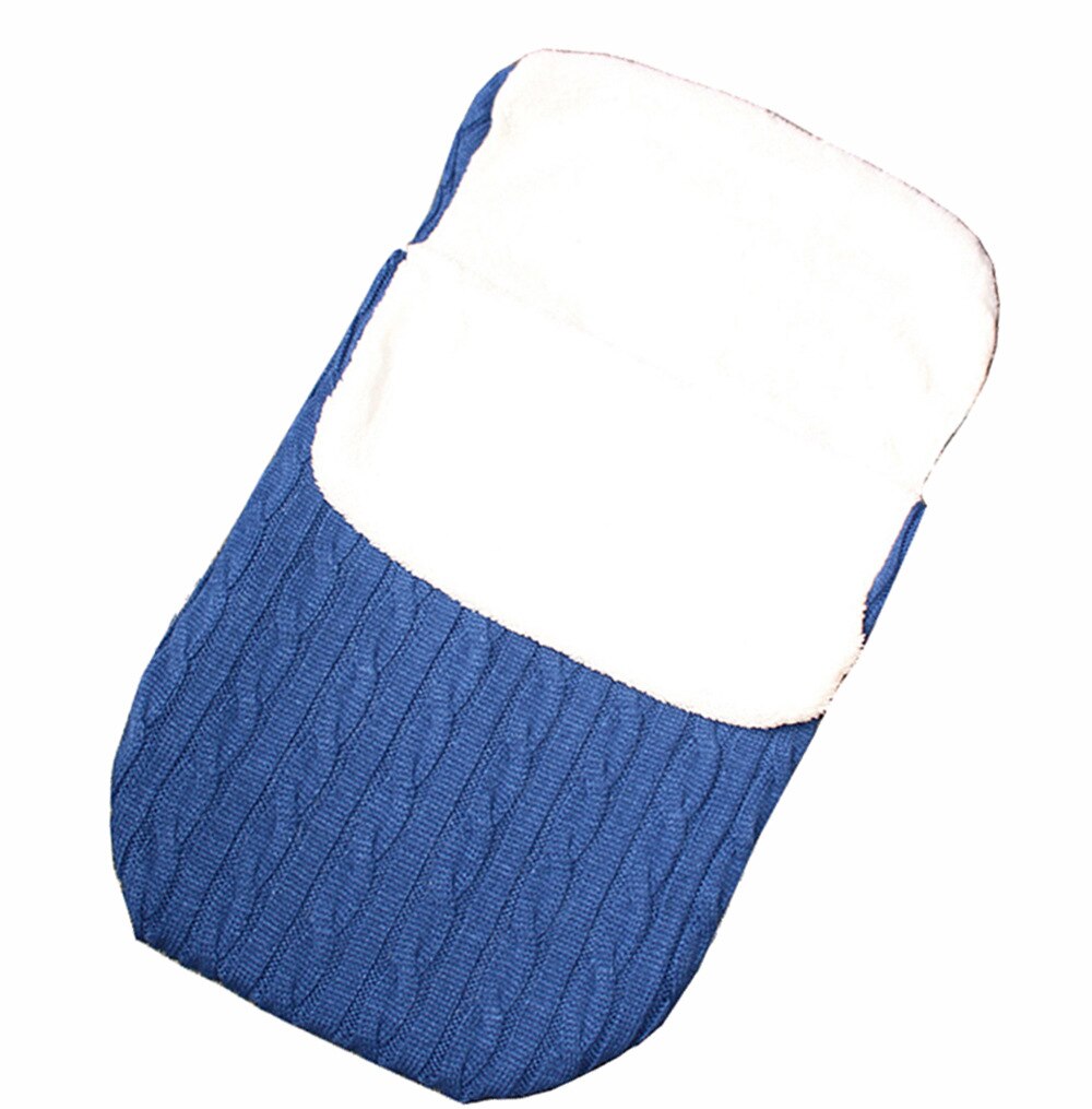Baby Baby Gebreide Warme Inbakeren Slaapzak Knop Deken Fleece Dikte Herfst/Winter Kinderwagen Warm Wrap Deken 68*40Cm: 5