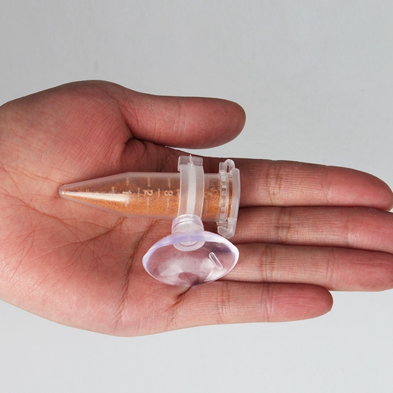 Automatic Cone Plastic Feeder Aquarium Fish Tank Tapered Fish Feeding Feeder Funnel Cup Fish Food Feed Tool With Suction Cup