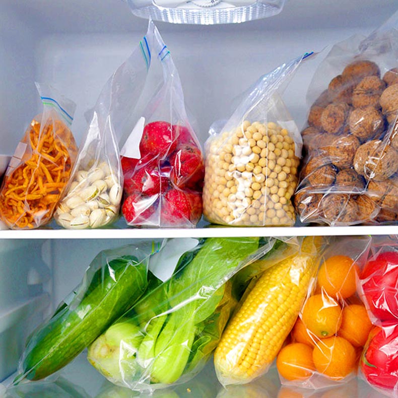 15-30PCS Silicone Food Storage Bag Reusable Fresh-keeping Bag Fruit And Vegetable Sealed Freezer Bag Leakproof Food Ziplock Bag