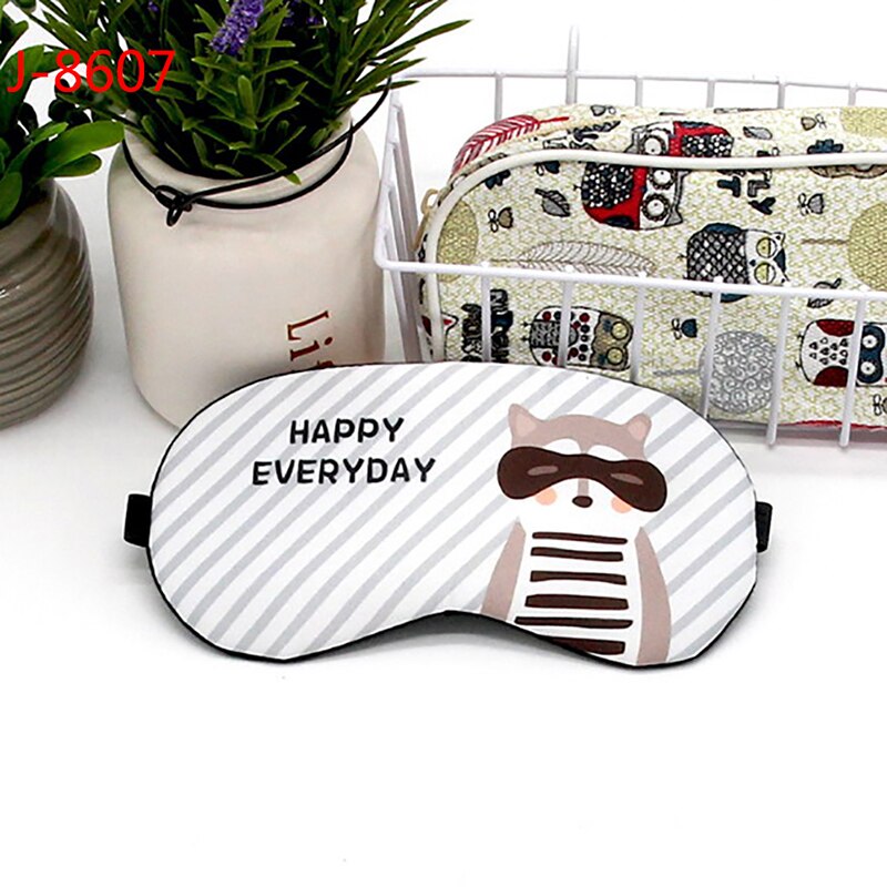 Dessin animé masque de couchage drôle Eye patch masque de sommeil mignon coton cache-yeux voyage oeil bande aide au sommeil enfants bandeau: 7
