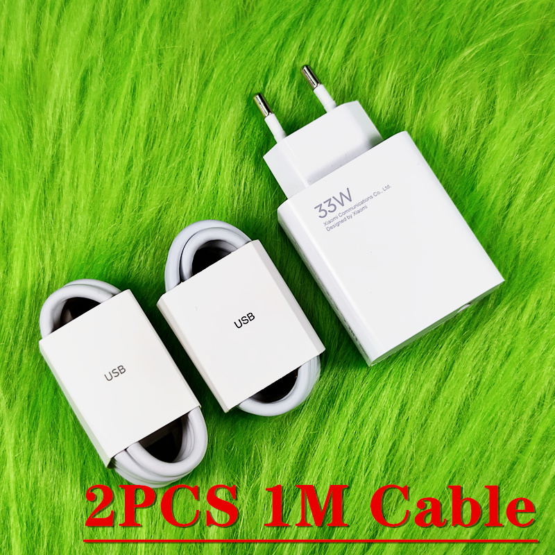 33w Charger Xiaomi eu Turbo Charge Original type C cable For Xiaomi redmi note 9 pro POCO X3 nfc Mi 10 9 note 10 10X LITE: IL