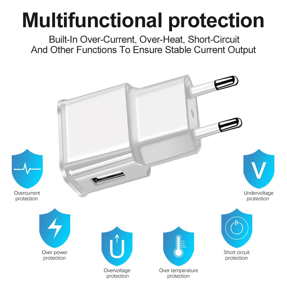 Universal USB Phone Power Charger Head Practical USB Smartphone Power Charging Device Supply Accessories EU Plug