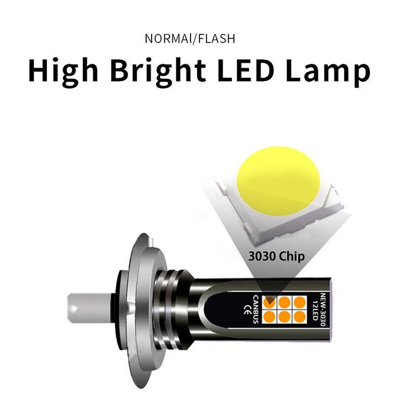 Bombilla Led de luz rosa para coche H7, faro delantero de iluminación antiniebla de alto brillo, fuente de estacionamiento automático, 6000K, color verde limón, 1 Uds.