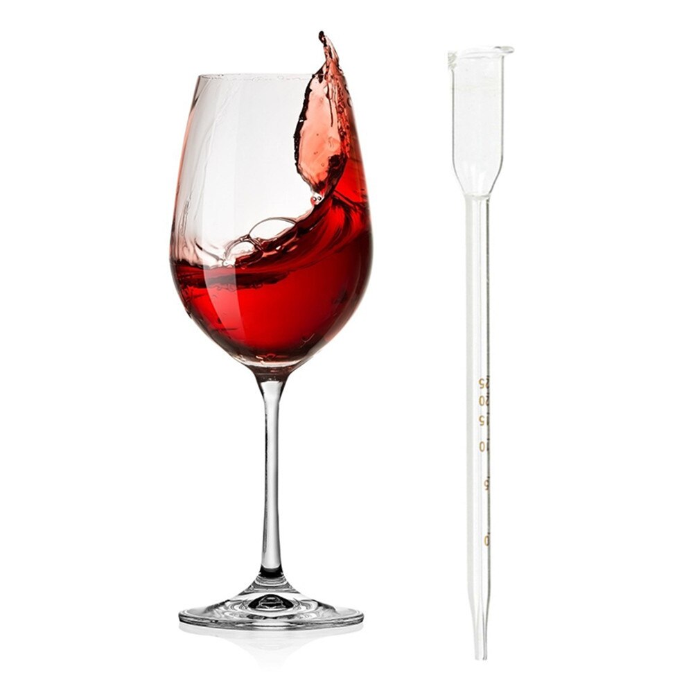 Glass Wine Alcohol Meter 0-25 Degrees Household Winemaking Measuring Alcohol Degree Tool Personal Winemaking Tools