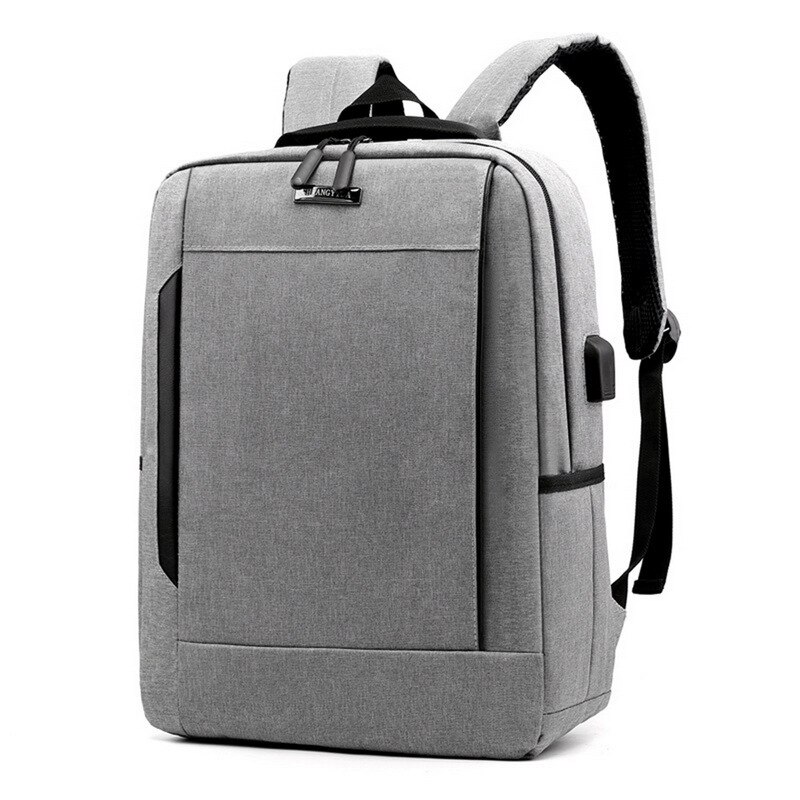 Puimentiui mochila para hombre, mochila para ordenador portátil, mochila de viaje, mochila de gran capacidad para negocios, bolsas de colegio con carga USB: Gray E