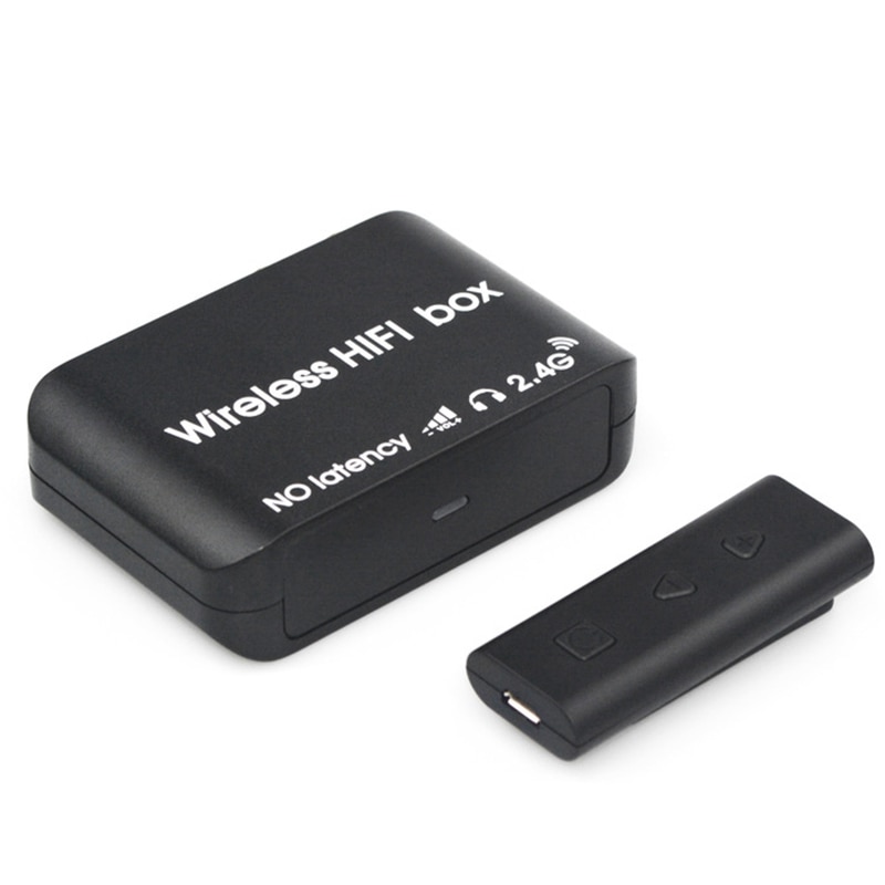 2.4G Wireless HiFi Box Transmitter Sender Digital o Music Receiver Speaker Support Computer Live Broadcast TV