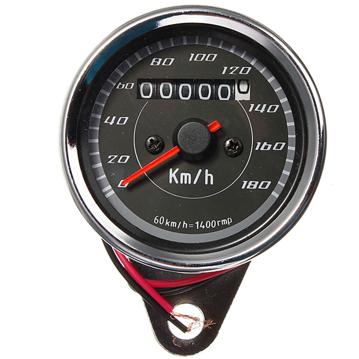 Double Color LED Back Light Universal Motorcycle Odometer Speedometer Gauge Meter 0-180km/h 12V