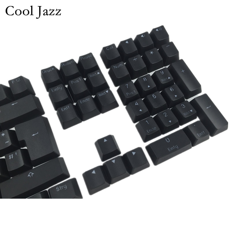 Cool Jazz Double-shot Black White Thick PBT DE ISO layout 108 backlit Keycaps OEM Profile Keycap For MX Mechanical Keyboard