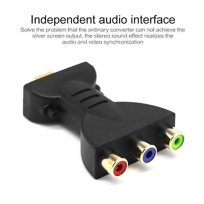 HDMI-compatible To 3 RGB RCA Video Audio Adapters HDMI Male To 3 RCA Video Audio Adapter Color Difference Component Connector