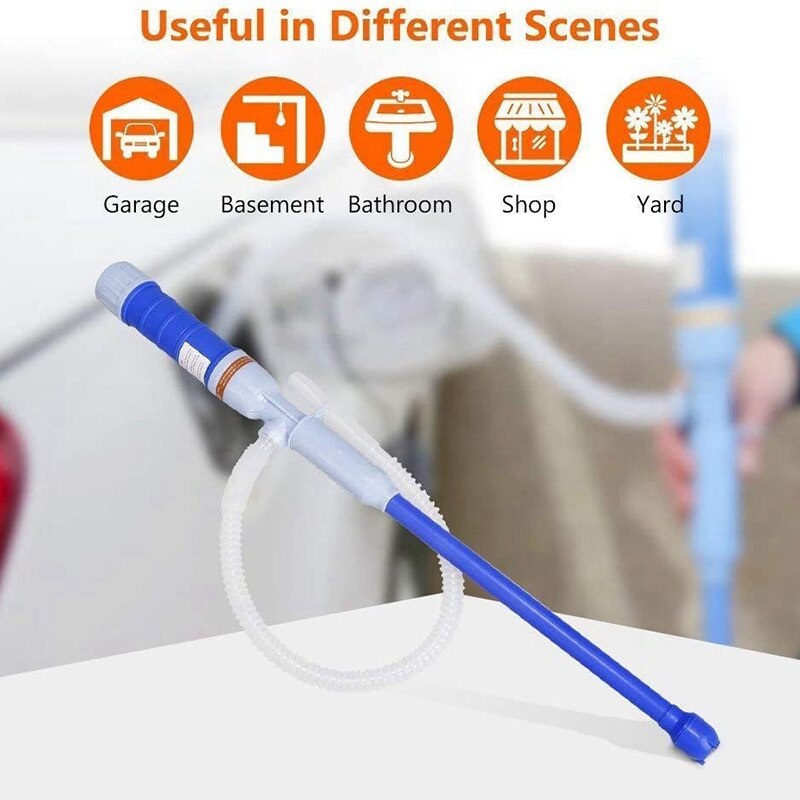 2 Pcs Liquid Transfer Pomp Draagbare Brandstof Sifon Pomp Met Buigbare Zuigbuis, Elektrische Liquid Transfer Pomp