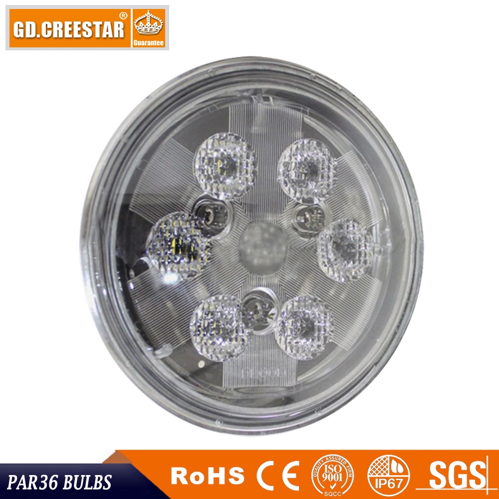 PAR36 LED Landing Light Aircraft 12V/24V IP68 6 leds 18W led work lights Landscape front headlights for Tractor lights x1pc