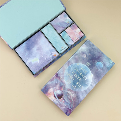 Creatieve leuke doos mode memo sticker Sticky Notes doos verpakt bericht paster