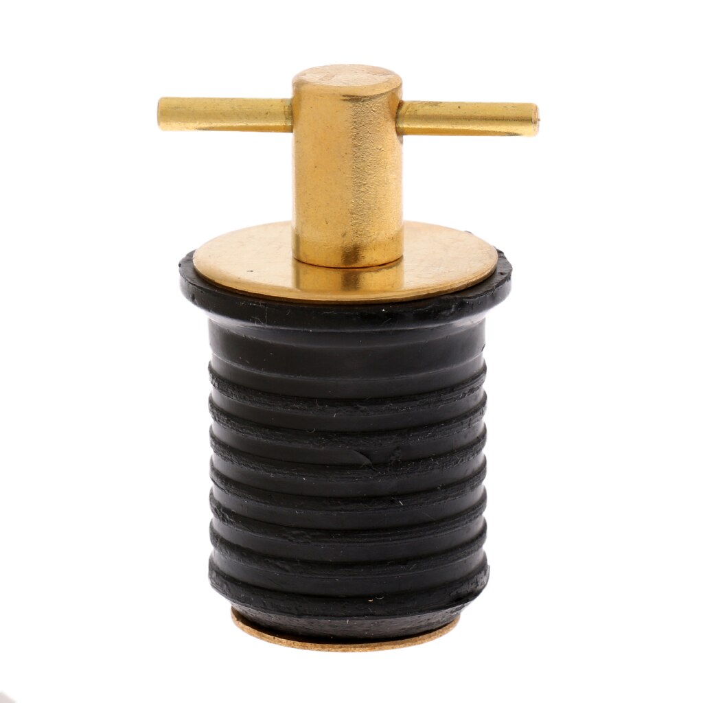 1Pcs Brass &amp; Rubber Boat Hull/Livewell/Baitwell Twist Drain Plug Turn-tite Plug