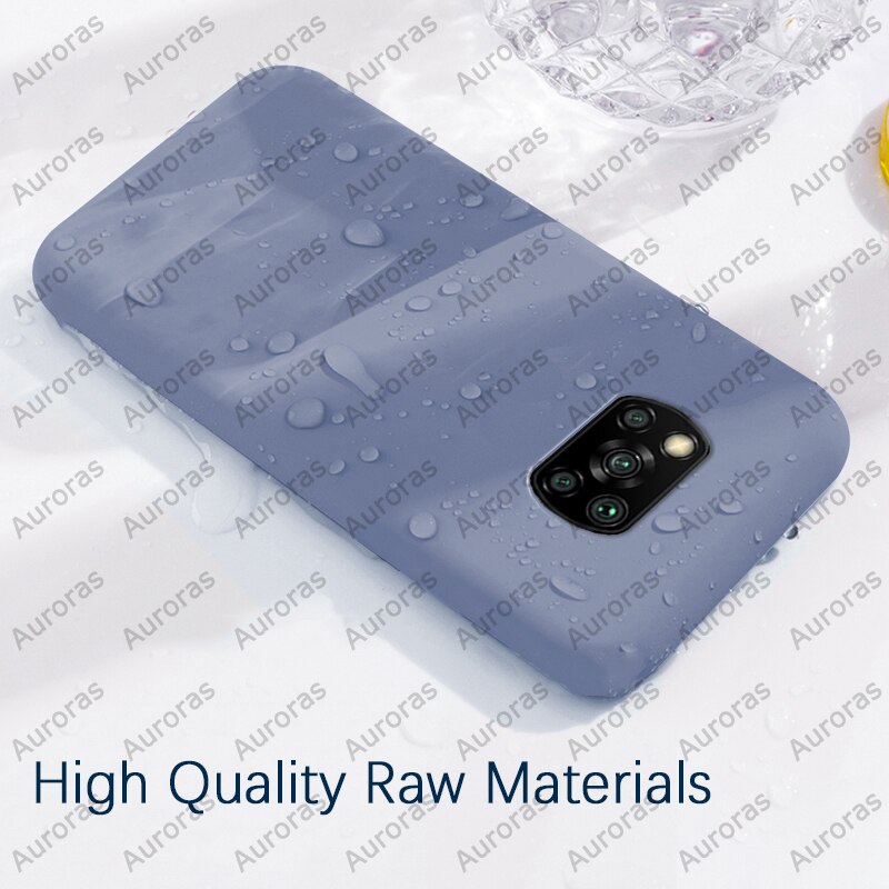 Polarlichter Für Xiaomi Pocophone X3 Telefon fallen Offizielle Original Volle Schutz Weiche Flüssigkeit Silikon fallen Für Poco X3 NFC Abdeckung