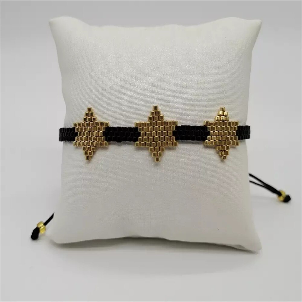 ZHONGVI Delica Bracelet MIYUKI Women Bracelets Summer Star Pulseras Mujer Moda Jewelry Bohemian Perles Gold color Jewellry: 4